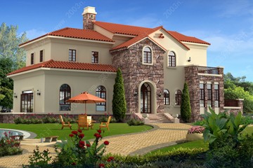 豪华农村二层别墅设计图纸