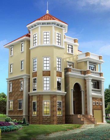 欧式别墅外观效果图