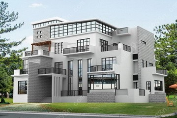 最新别墅外观效果图