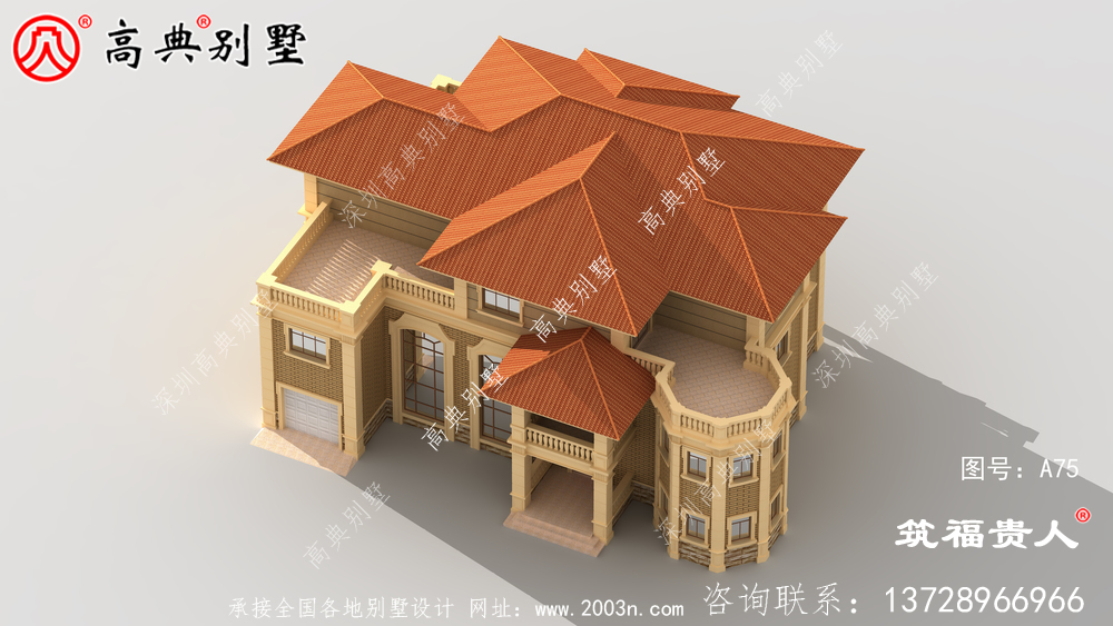 经典的三层法式别墅设计图，经济实用。